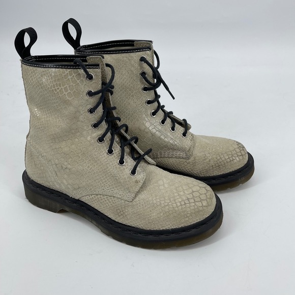 Dr Martens 1460 Snake Print Leather Ankle Boots Women's US 9 UK 7 EU 41 - Picture 1 of 8